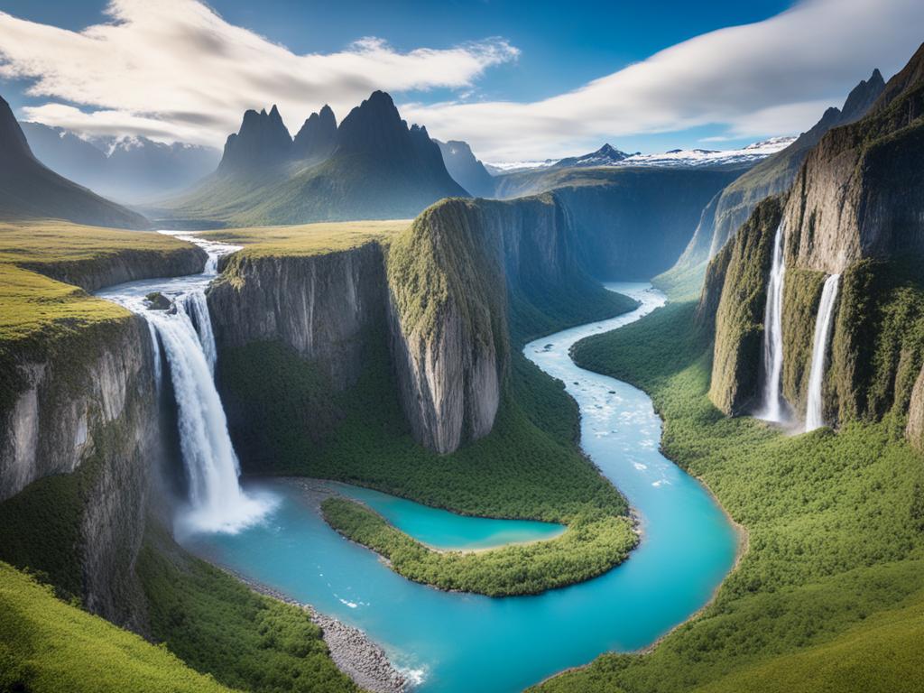 Hängende Täler Landschaft